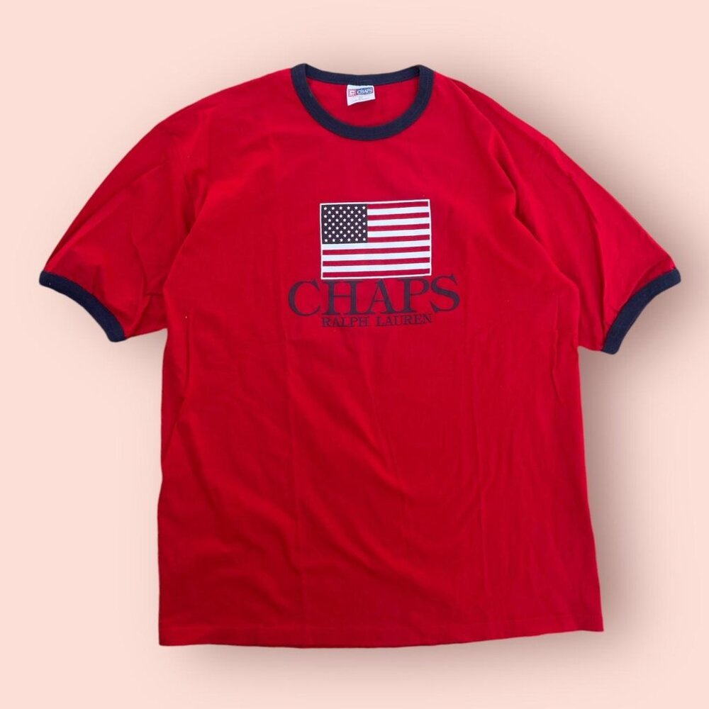 Vintage 1990s Chaps Ralph Lauren Ringer Tee